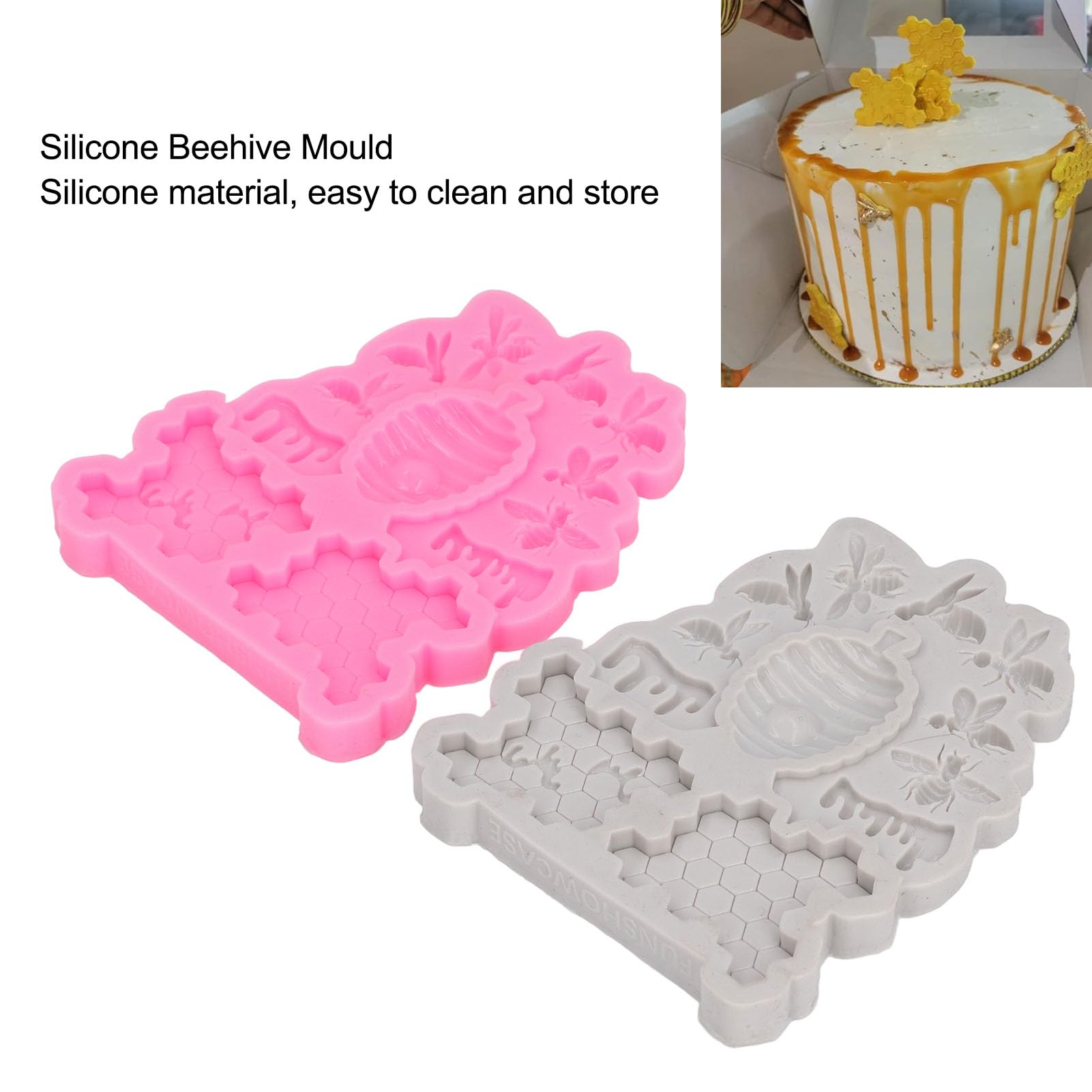 Sakolla Stampi In Silicone Per Sapone E Cioccolato, 6 Cavità A Forma Di Favo D'Ape, Alimentare - 3