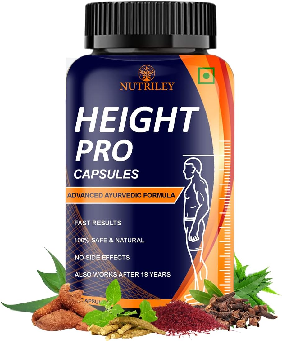 Nutriley Height Capsules For Women & Men 60 capsules (Pack of 1), 100 grams