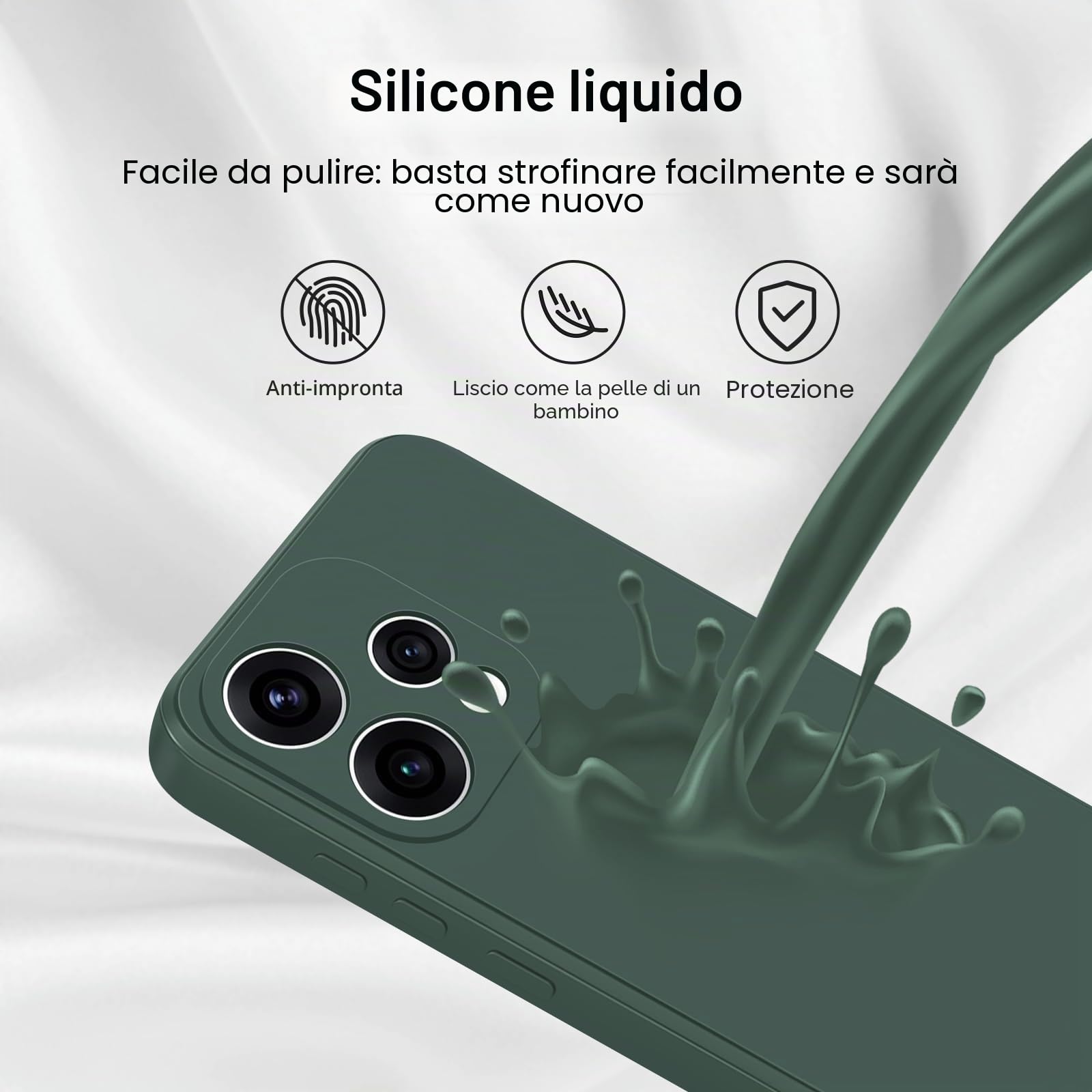 Custodia In Silicone GiiYoon Per Oppo Reno 15 5G – Antiurto, Sottile E Con Protezione Fotocamera (Viola) - 5