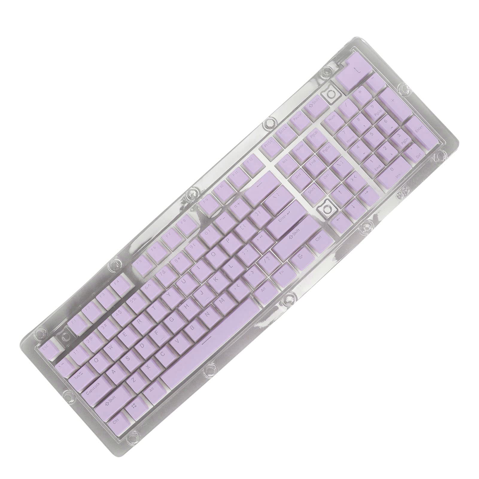 Cocoarm PBT Pudding Keycaps 130 Tasti, Altezza OEM Traslucido (PURPLE)