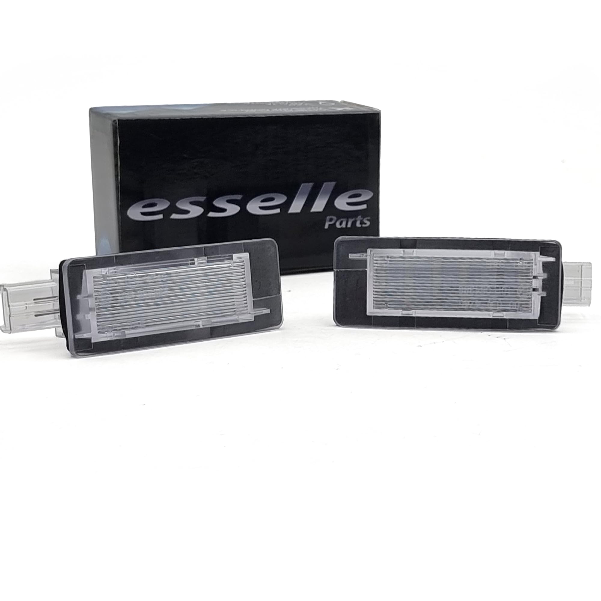 Placchette Luci Targa LED Compatibili con Renault Captur Espace 4 Laguna mk2 Laguna 3 Latitude Modus Scenic 2 Scenic 3 Scenic Xmod Zoe 18 SMD CANBUS 6000K Bianco Ghiaccio Plug & Play Nessun Errore