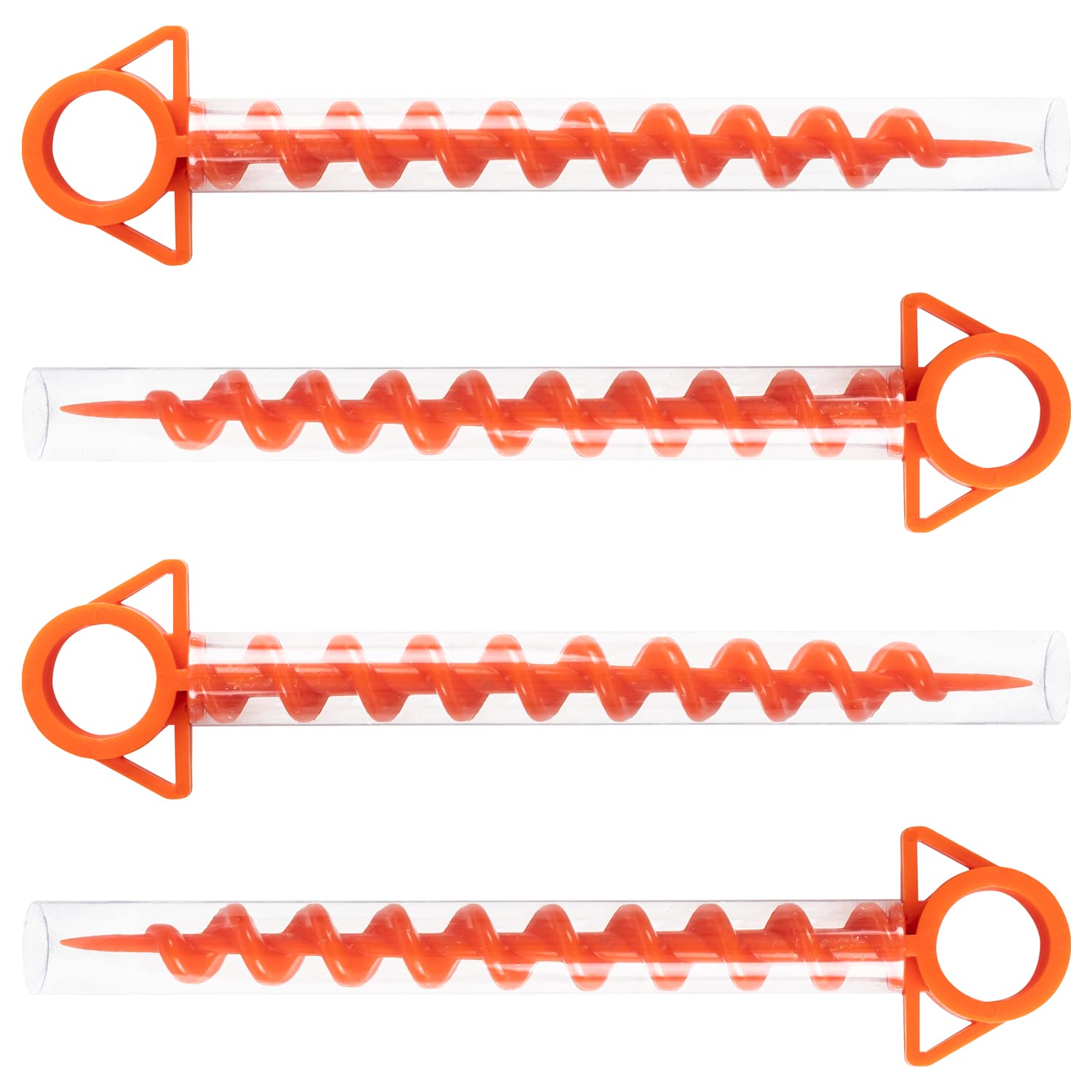 Andes Orange Heavy Duty Ground Anchor Camping Stake Threaded Tent & Gazebo Pegs (pack of 4)
