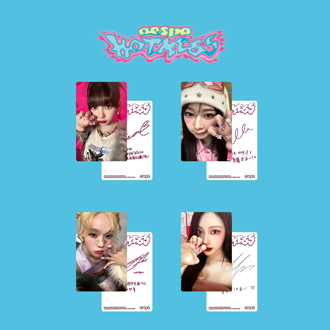 18 peças/conjunto aespa Photocard Japão Álbum Hot Mess Sorteio