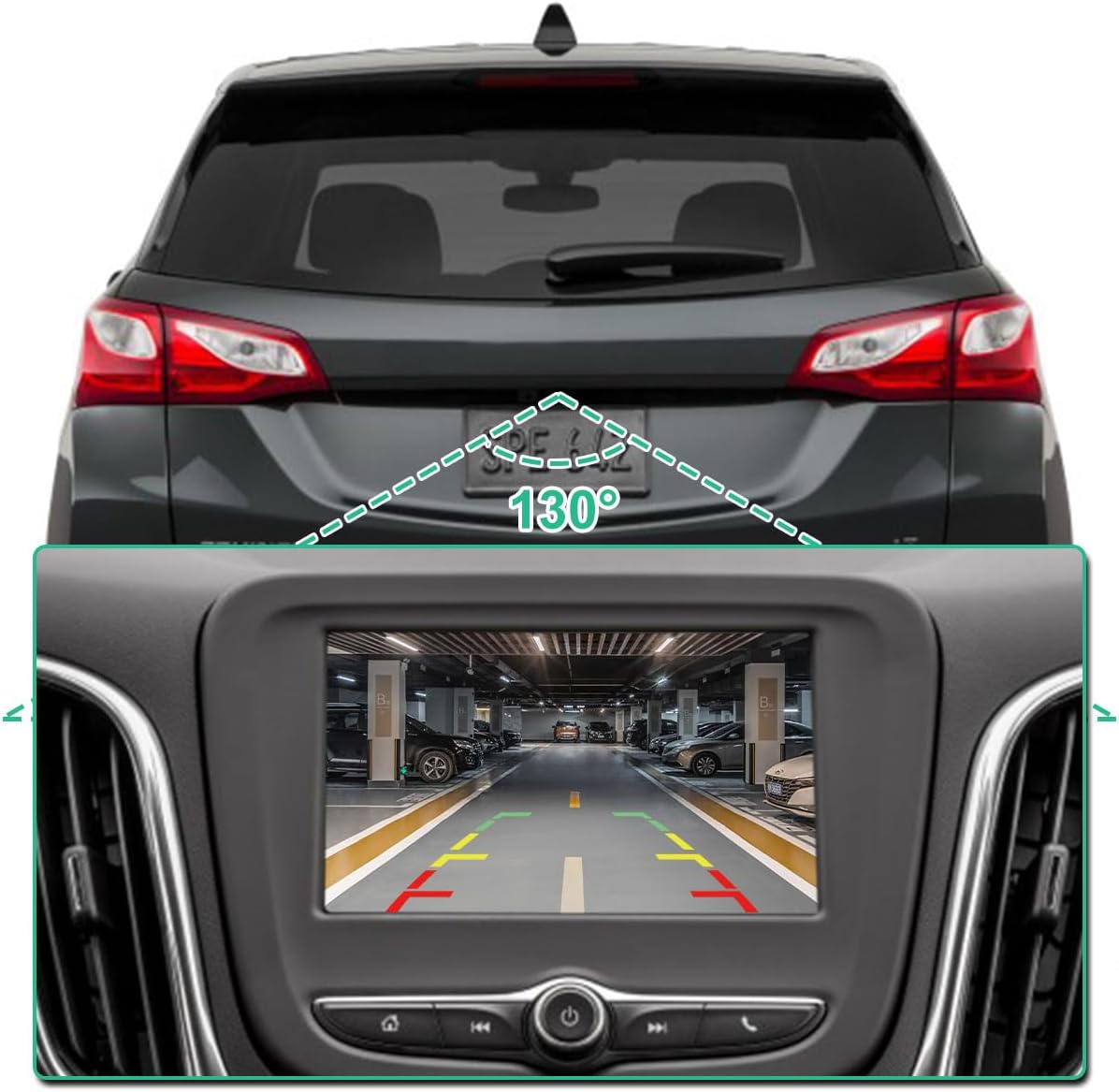23390514 OE Backup Camera for GMC Acadia 2020, GMC Sierra 1500 Pickup 2019, Cadillac CT5 2020, Buick Enclave 2020, Chevy Blazer/Equinox/Silverado 2019, GreenYi Rear Cam Replaces 84676845, 84891664