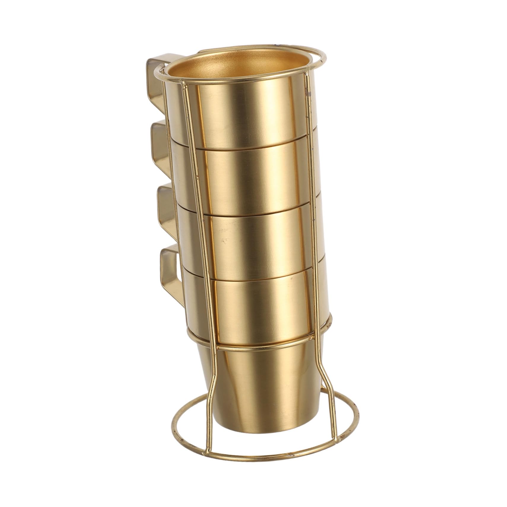 Homoyoyo Juego de Tazas de Café de Acero Inoxidable 300ml con Asa, Dobles