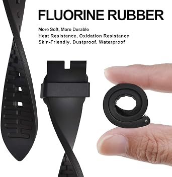 ANNEFIT Premium Silicone Watch Band, Fluororubber Strap 18mm 19mm 20mm 21mm 22mm 23mm 24mm with Quick Release