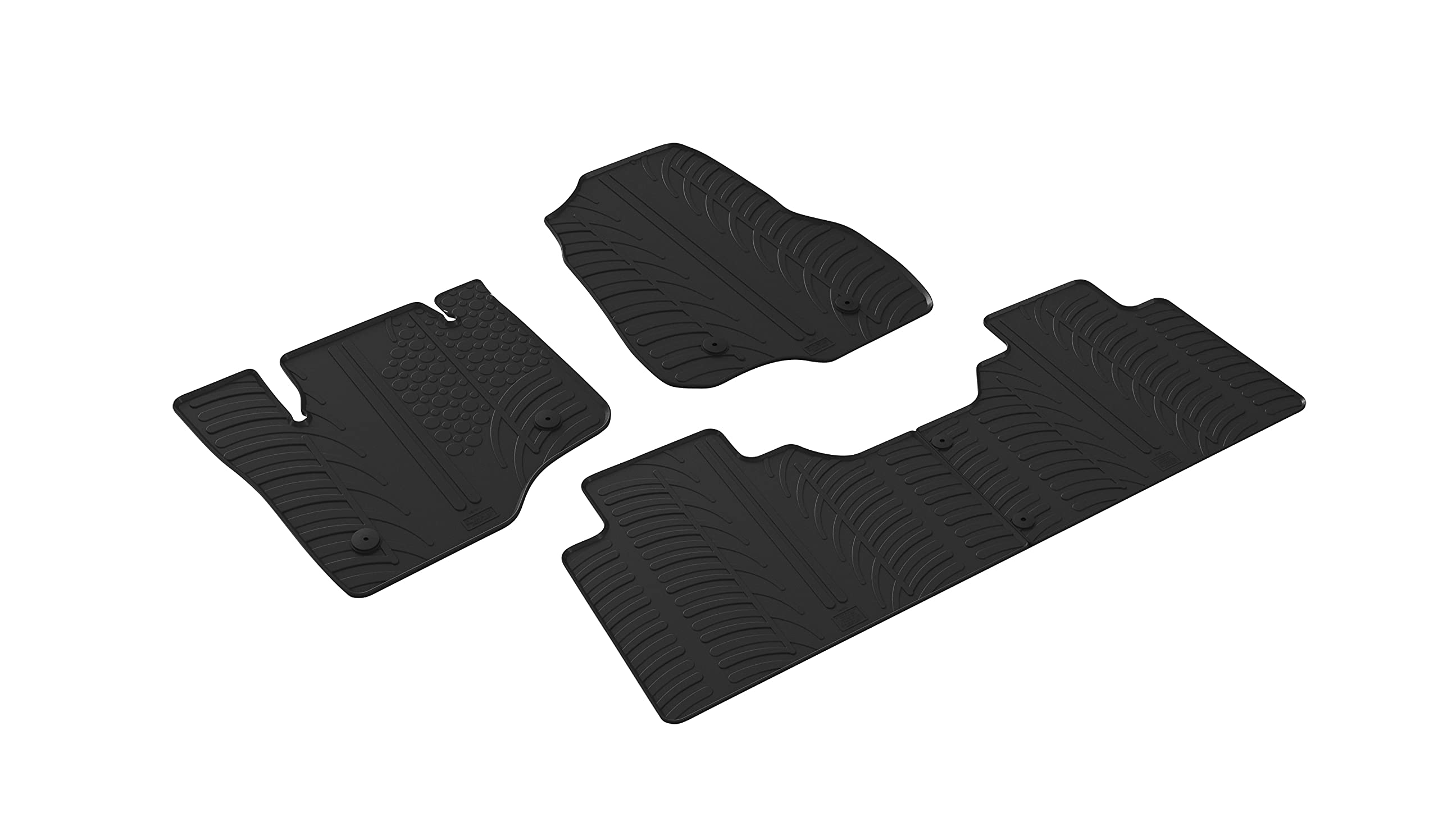 GledringUSA All-Weather Rubber Floor Mats Intended for Ford F-250/350/450/550 Super Duty Crew/Extended Cab 2017-2025, No Trimming Required, Tailored Custom Fit, Protects from Rain, Mud and Snow.