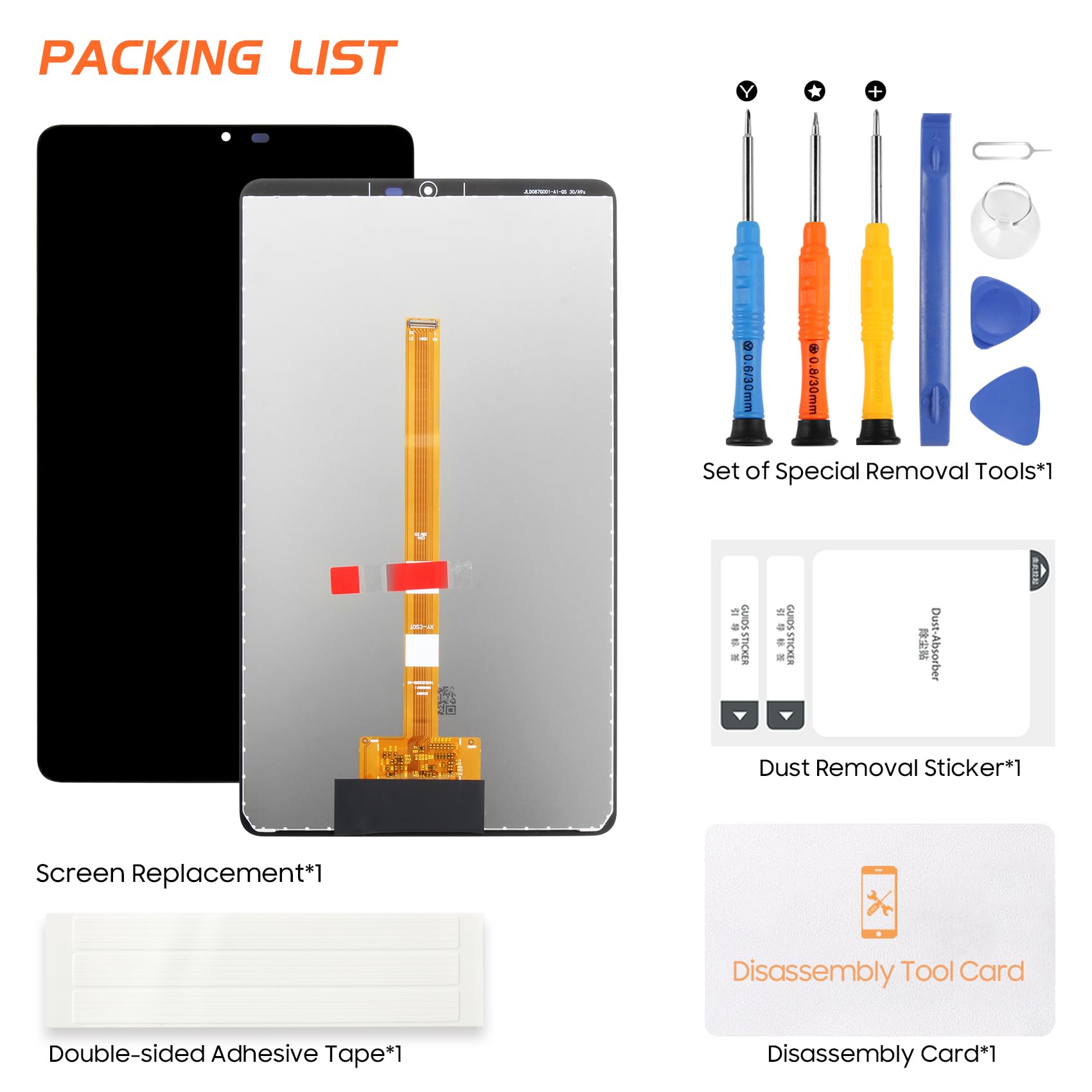Écran LCD Samsung Galaxy Tab A11 2025 SM-X133 SM-X135 SM-X135F 8,7 Pouces Tactile Réparation Noir