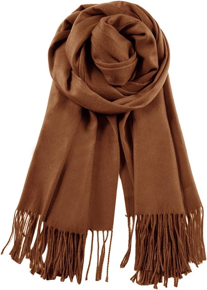 QBSM Womens Large Soft Wedding Evening Pashmina Shawls Wrap Scarfs - Image 2