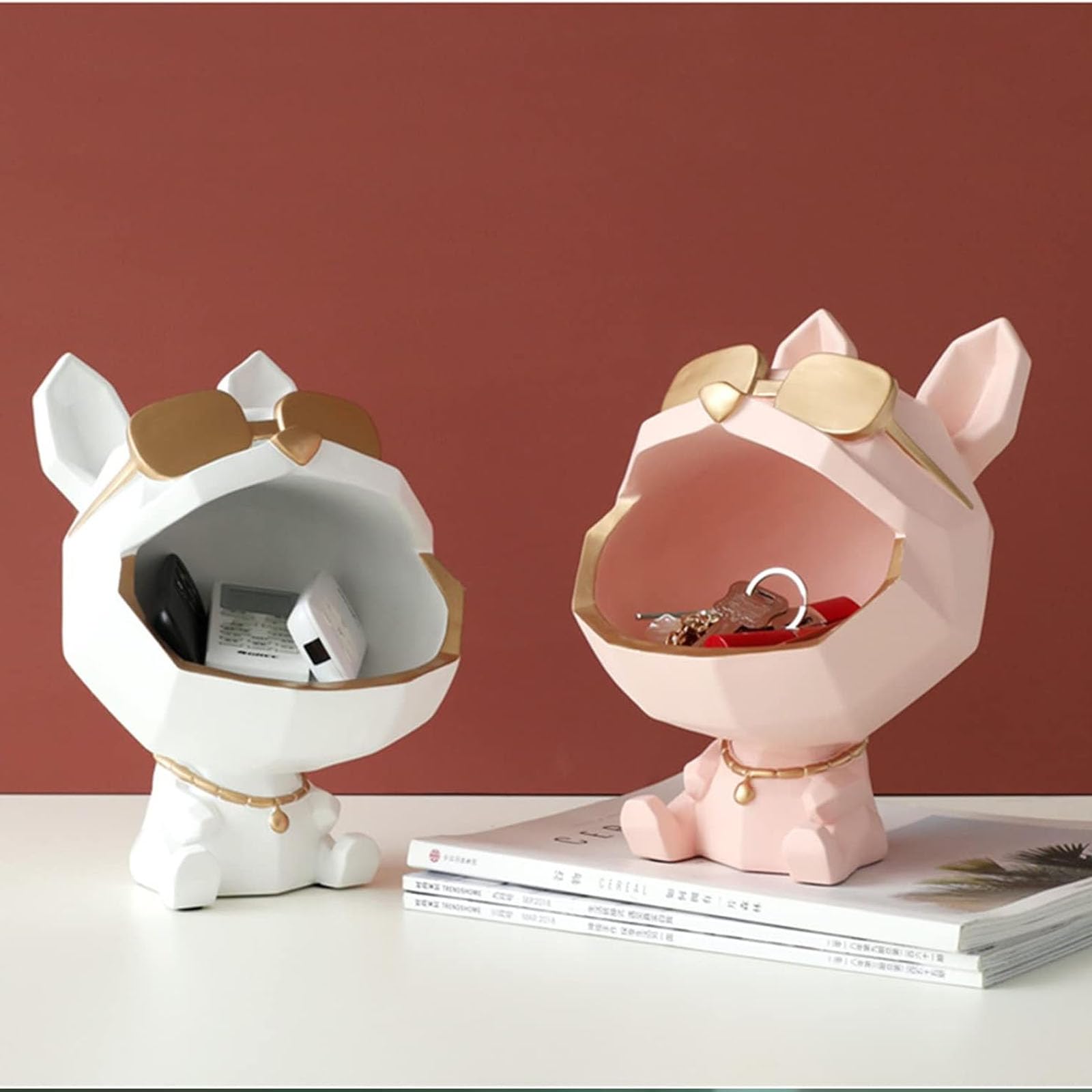 Amazon.com: GTHFINE Cool Dog Figurine Candy Bowl, with Gold