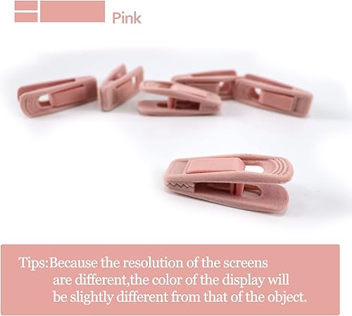 Miniatura 4 de Trgowaul Perchas de terciopelo rosa claro clips de dedo fuertes para perchas finas, perfectas para trajes, faldas, pantalones y ropa de bebé