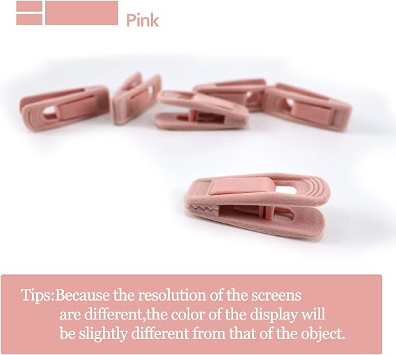 Velvet Hangers Clips for Thin Hangers(20 Pcs, Light Pink)