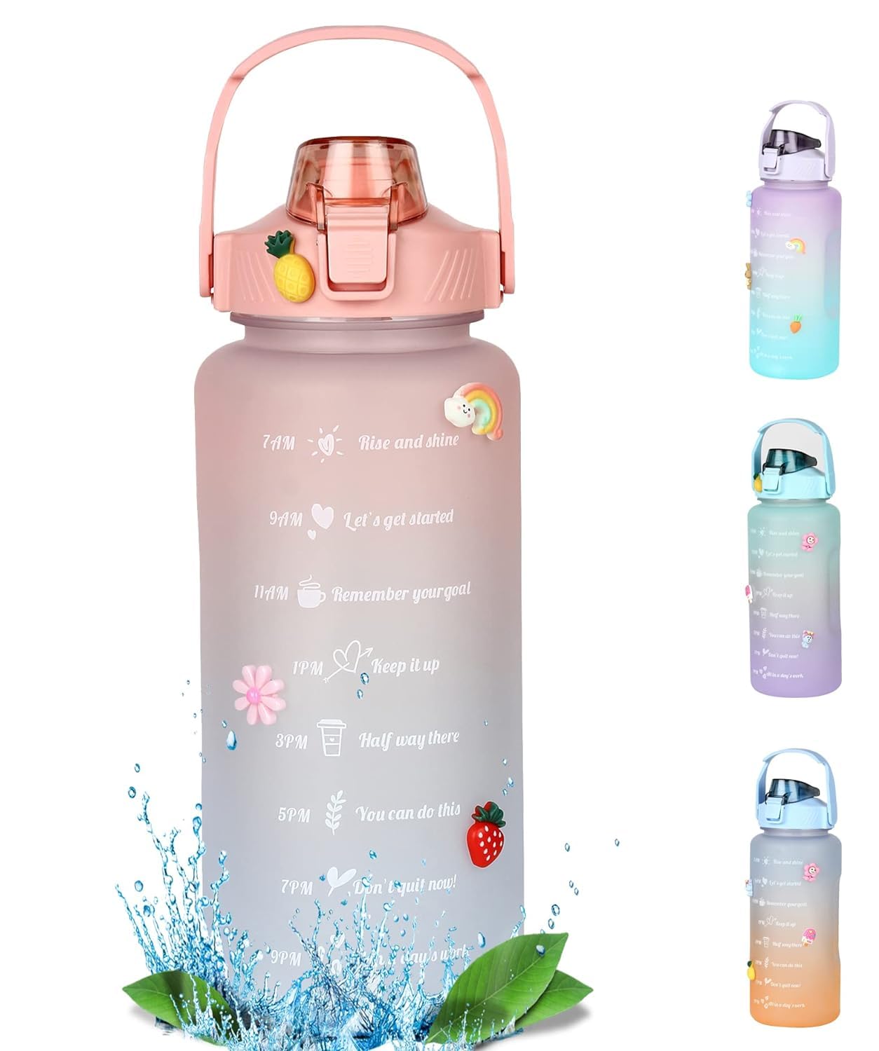 HARKNOX Sipper Water Bottle 2 Litre with Motivational Time Marker | Non-Toxic Water Bottle for Adults Gym Gallon Sports Outdoor Wide Mouth BPA Free Drinking Water Bottle with Straw & Handle (B0CXT9PFL4) Amazon Price History, Amazon Price Tracker