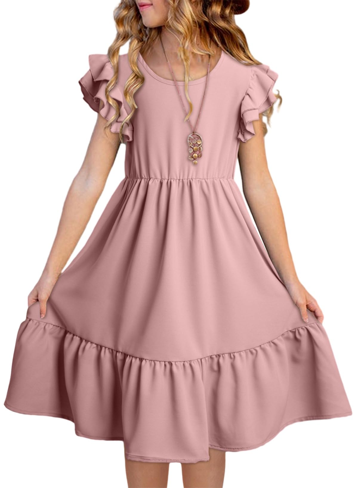 blibean Girls Chiffon Swing Dress
