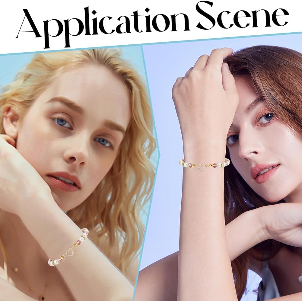 Beebeecraft 1 Box 10Pcs Cubic Zirconia Links 18K Gold Plated Love Heart Connectors with Double Loops Pendant Charm for DIY Necklace Bracelet Jewelry Making Valentine's Day - Image 4