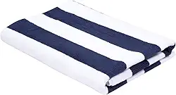 Toalha de Piscina Ibiza Teka Azul Escuro Algodão e Poliéster