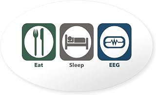CafePress Eat Sleep EEG Oval Sticker (50 Pk) Sticker (Oval 50 pk)