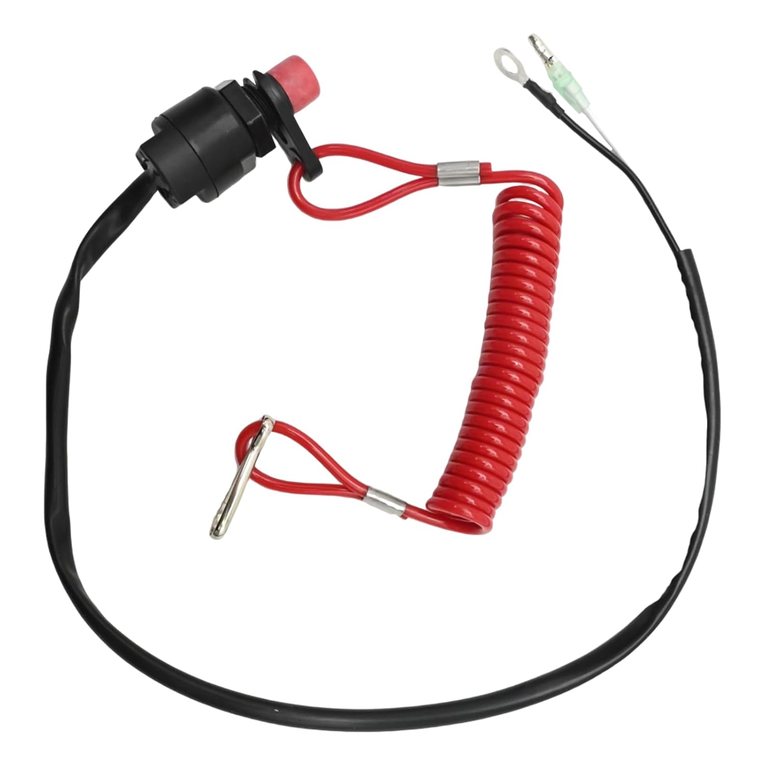 Outboard Engine Motor Kill Switch and Safety Tether Lanyard, Replacement for Marine Tohatsu Outboard Engine Motor Urgent Stop Switch