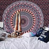 Alishomtll Mandala Wandbehang Bohemian indisch Wandteppich Tapisserie Yoga Hippie psychedelisch Deko Tuch groß Tischdecke 210 x 150cm
