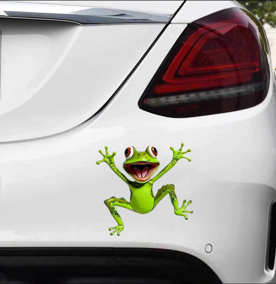 Dancing Frog Decorative Sticker, 2-Pack, Vinyl Material, Suitable for Decorating car Bodies, Trucks, Off-Road Vehicles, Windows, Rear Windshield, Bumpers, Walls, laptops, and suitcases#TWW-1