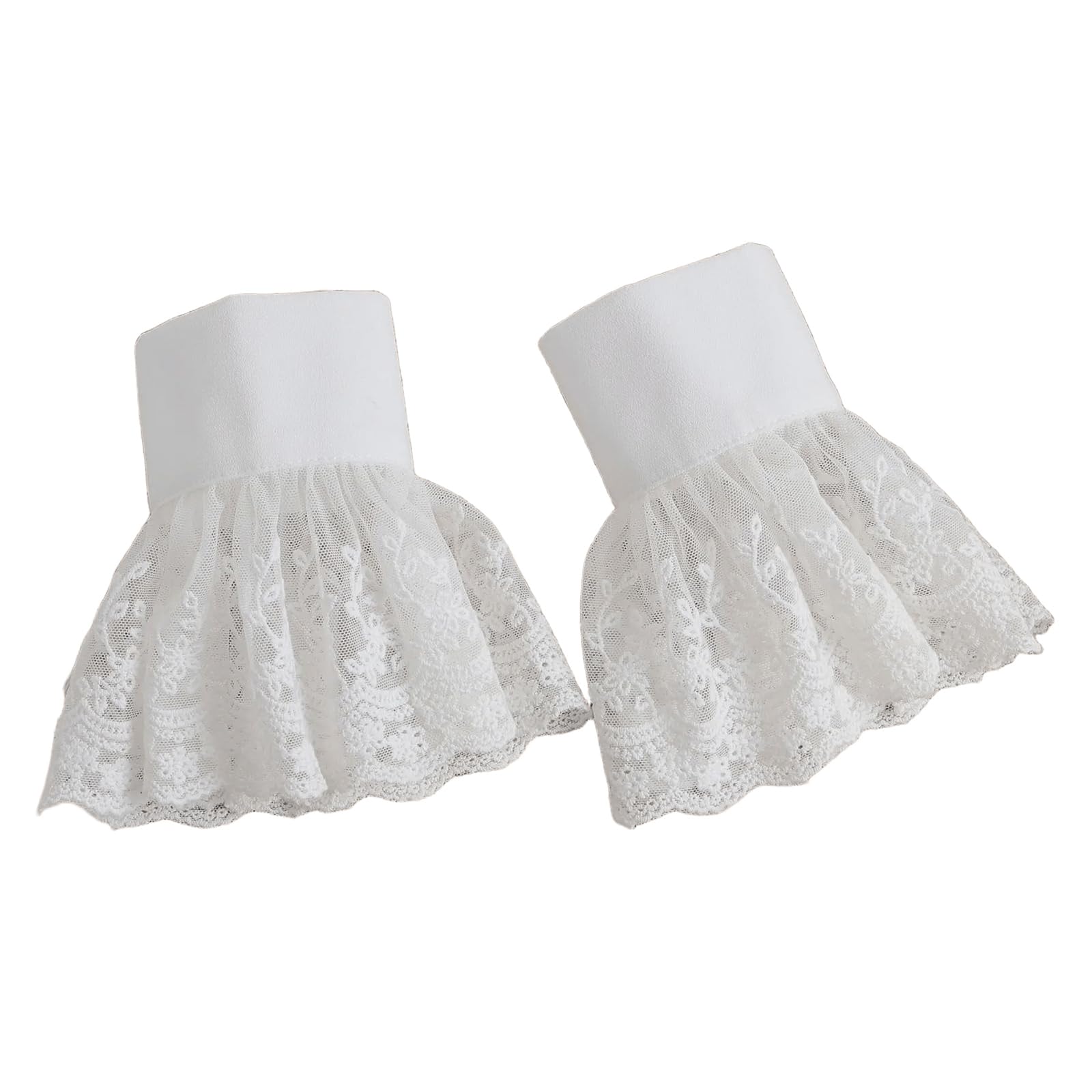 Maxtonser Lace Cuffs Decorative Sleeves for Female Teens Detachable False Sleeves Cuff Extension Trendy Clothing Wrist Accessories