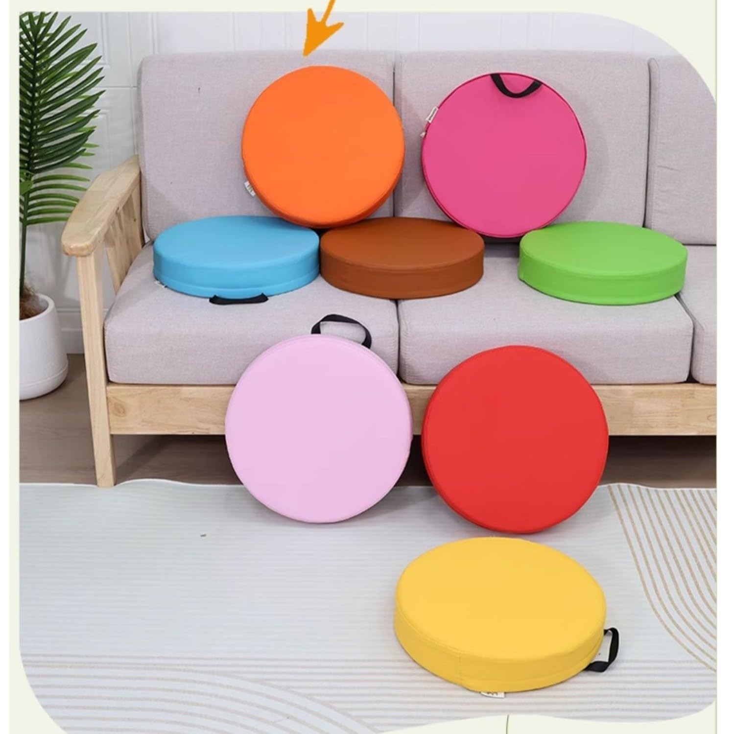 Flexible Bodenkissen für Klassenzimmer, wasserdicht, leicht zu reinigen, 35,6 x 5,6 cm, weiche Kissen für Yoga, Mtat, Kindertagesstätte, Schulstühle, 4 Stück
