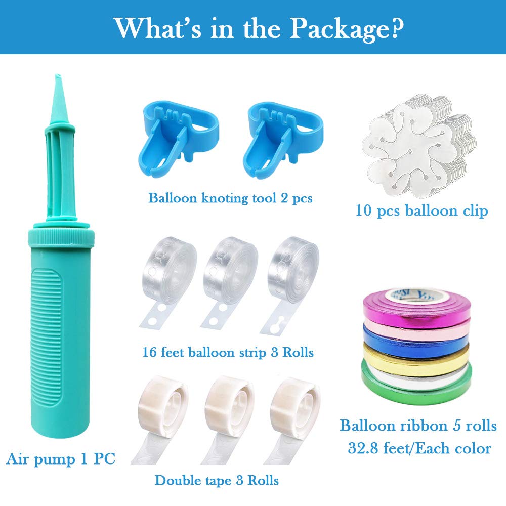 Balloon Kits Hand Pump Balloons Arch Decorating Strip Balloon