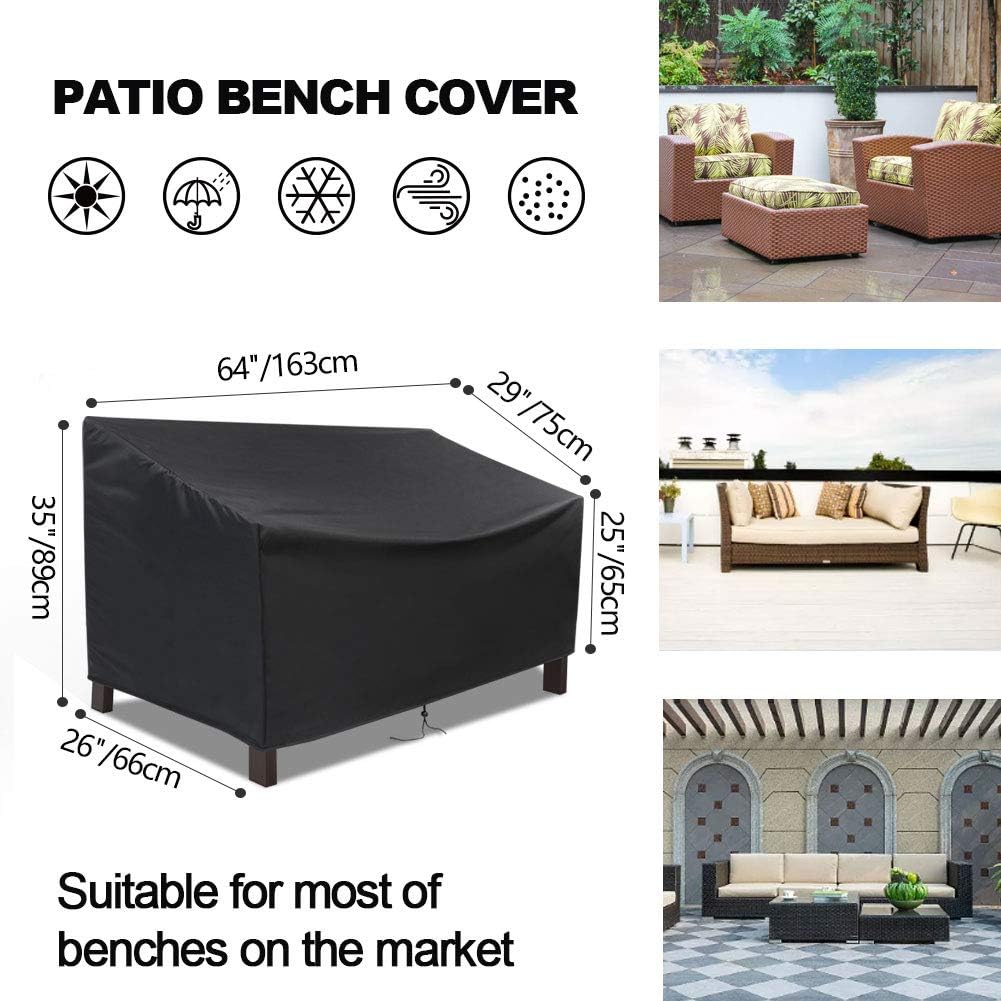 Onlyme Outdoor Bench Cover, Garden Patio Park Outside Loveseat Glider Sofa Furniture Cover Waterproof, 3 Seater : Patio, Lawn & Garden