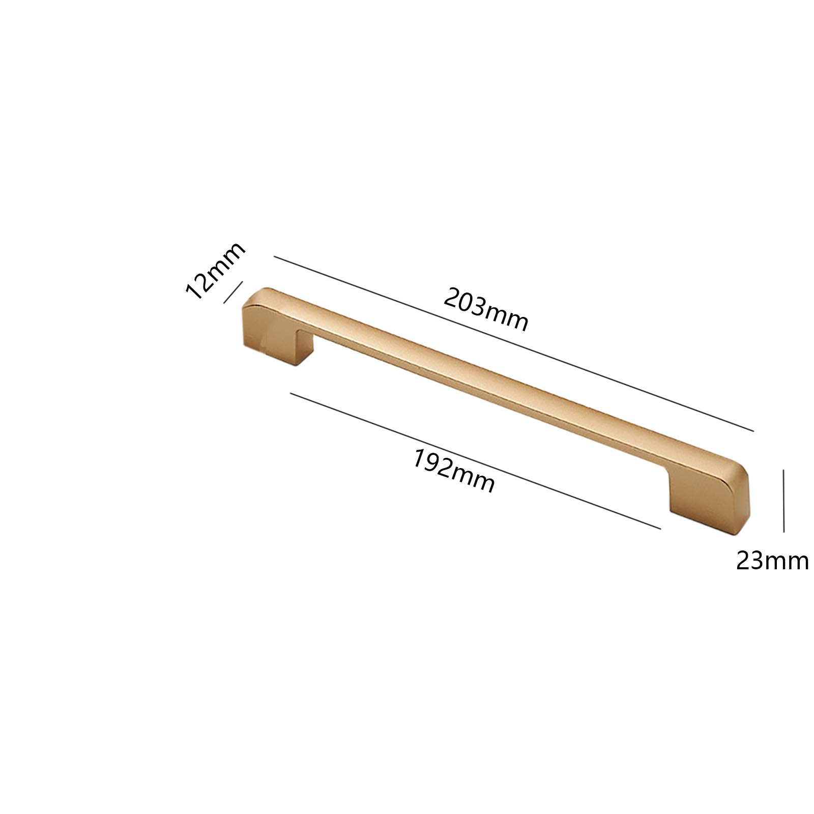 Cabinet Pulls Dresser Drawer Pulls Wardrobe Door Kitchen Cupboard Pulls, Zinc Alloy Furniture Handles Pulls Hole Center 192mm,1 Pcs - Image 2