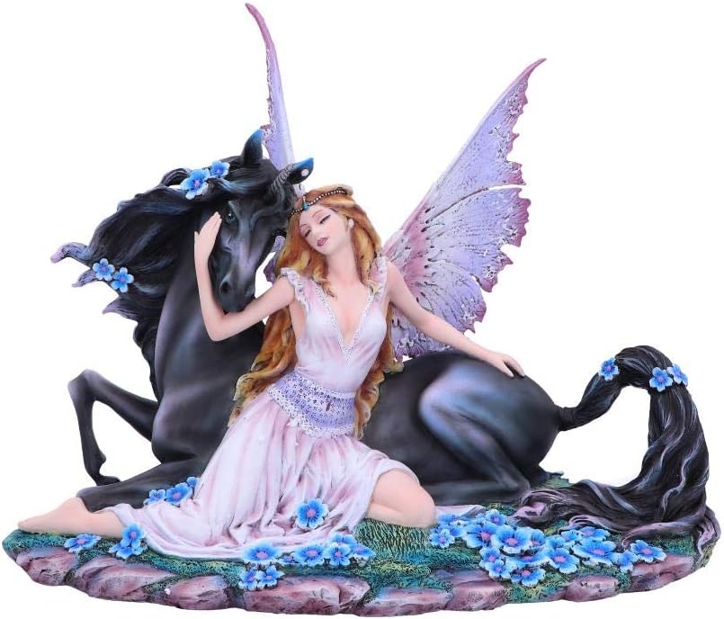 Spirit Bond Purple Pink Unicorn Fairy Companion Figurine 33cm