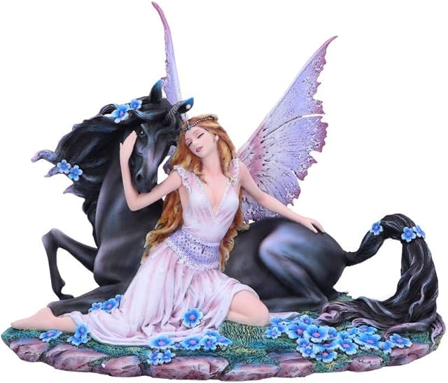 Nemesis Now Spirit Bond Purple Pink Unicorn Fairy Companion Figurine, Polyresin, One Size