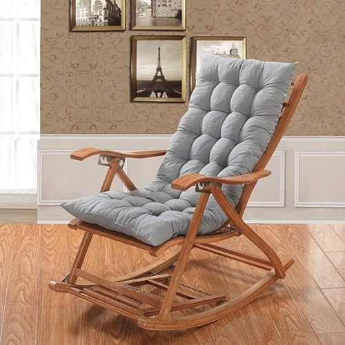 Cojín plegable para silla mecedora, cojín para silla reclinable, para jardín, exterior, interior, sofá, tatami, banco de automóvil, color gris, 19 x