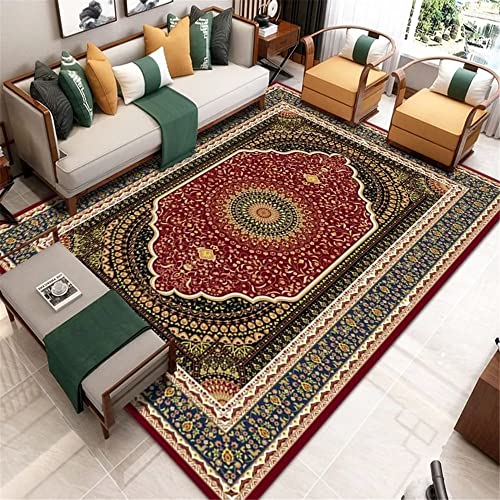 Tapis salon rouge antidérapant résistant aux glissades de chaise de bureau - 2