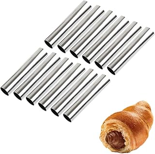 Cannoli Backform Holzsammlung Backform Schillerlocken Former 12 er Set Edelstahl Schraube Croissant Mold Spirale Gebacken ...
