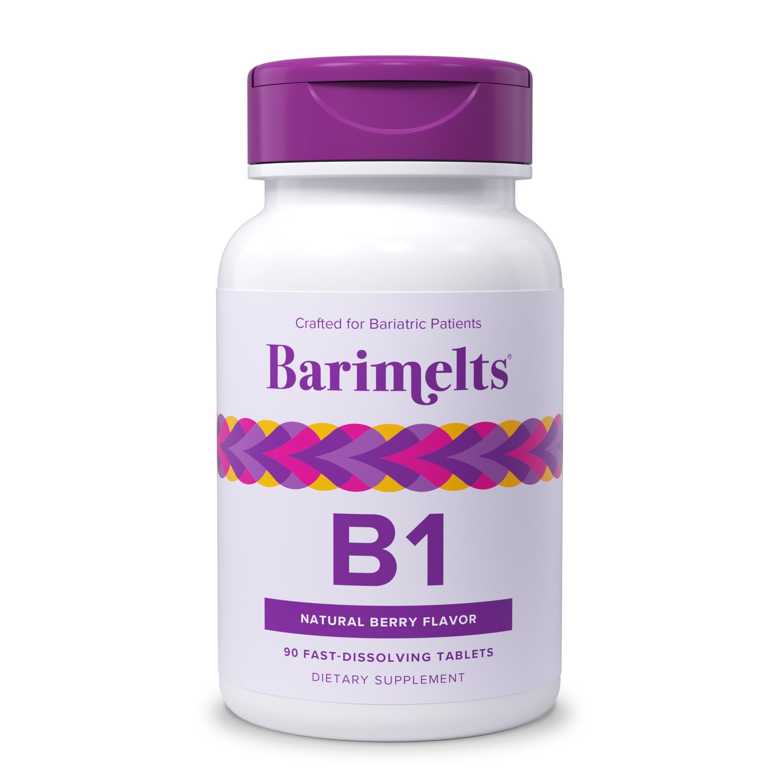 B1, Dissolvable Bariatric Vitamins, Sugar-Free, Natural Berry Flavor, 90 Fast Melting Tablets