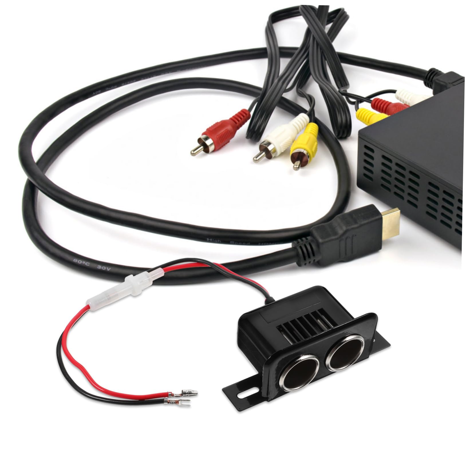 Gatuida 5pièces Adaptateur De Prise Allume- Pour Voiture Multiprise Allume- Chargeur Usb Pour Accessoires Auto Prise Universelle Et Facile à Installer