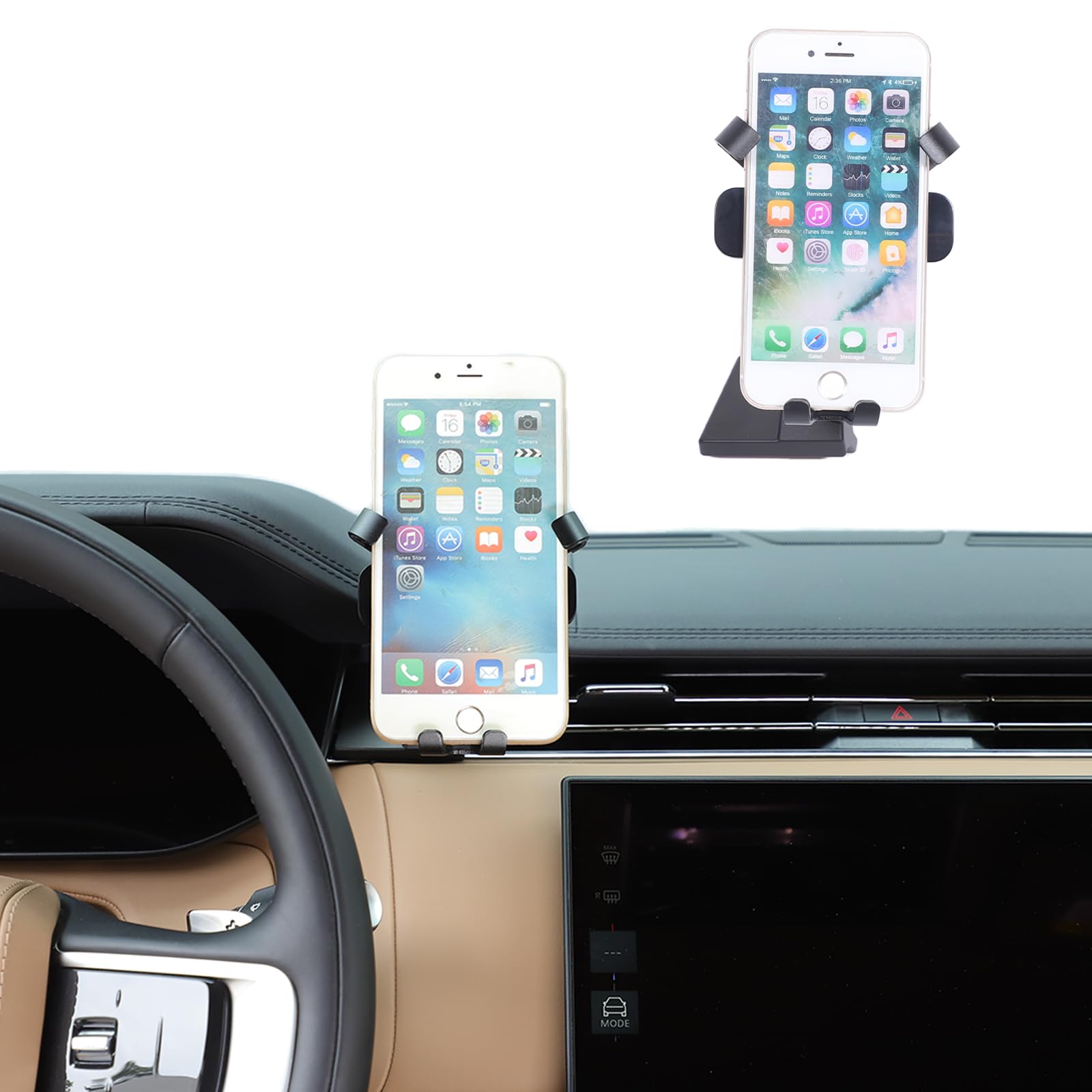 Supporto universale per cellulare da auto, compatibile con Land Rover Range Rover/Sport (23 + modelli), in metallo, con testa di arachidi, per smartphone da 4 a 6,8 pollici