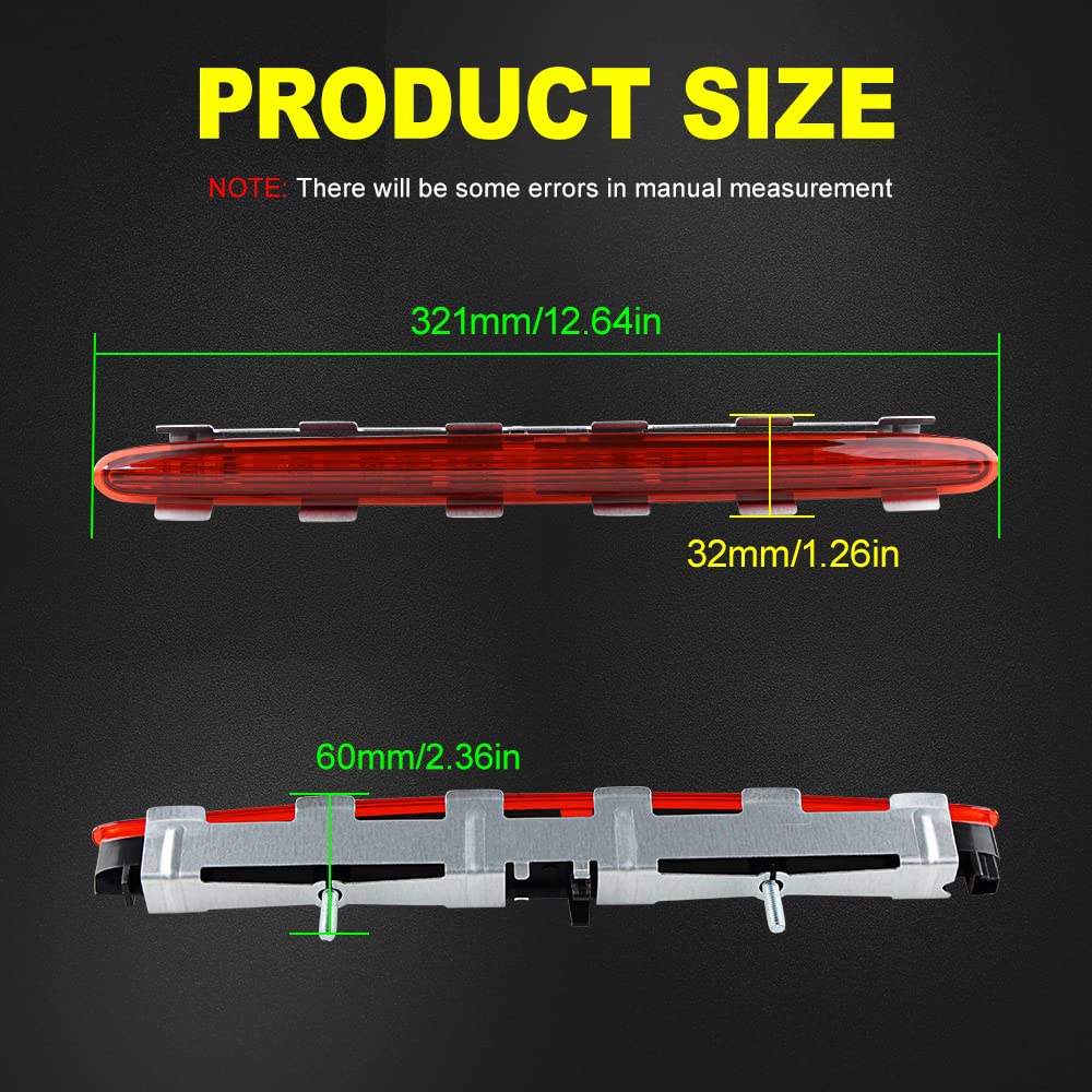 Tercera Luz De Freno LED Trasera Para Mercedes Benz CLK W209 (2002-2009) – Roja, Montaje Directo