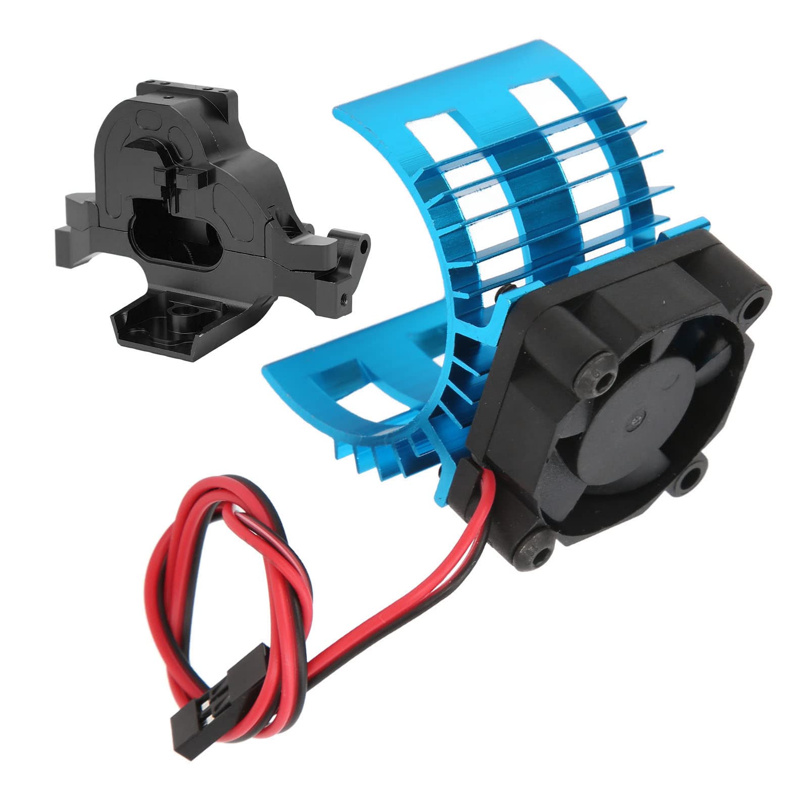 Zestaw radiatorów do samochodu RC Uchwyt silnika ze stopu aluminium z radiatorem na płycie dolnej (Black)