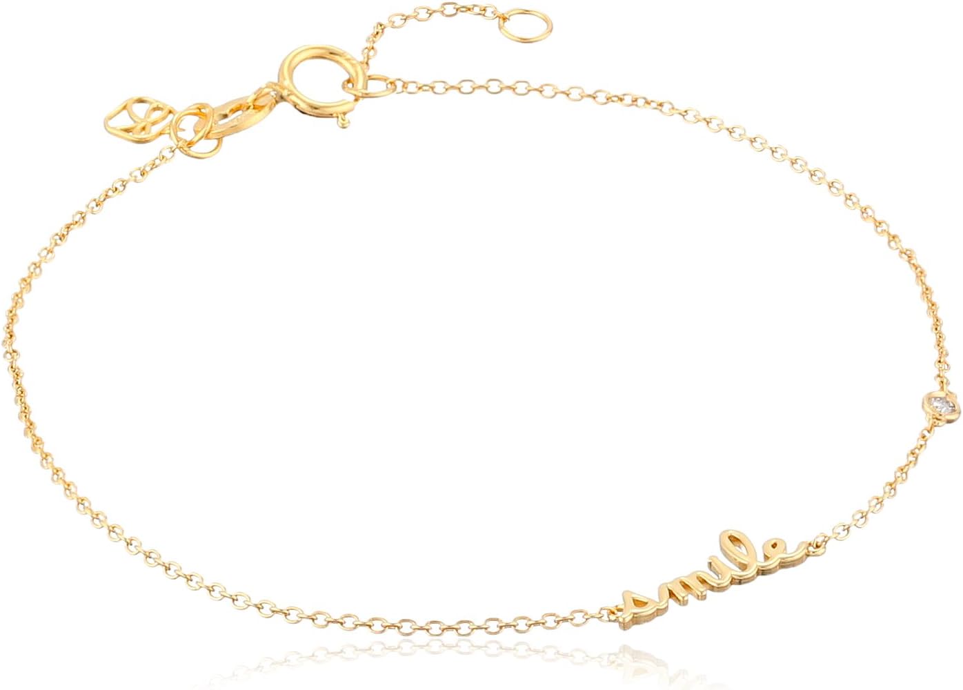 Syd by SE "Smile" Bracelet with Diamond Bezel