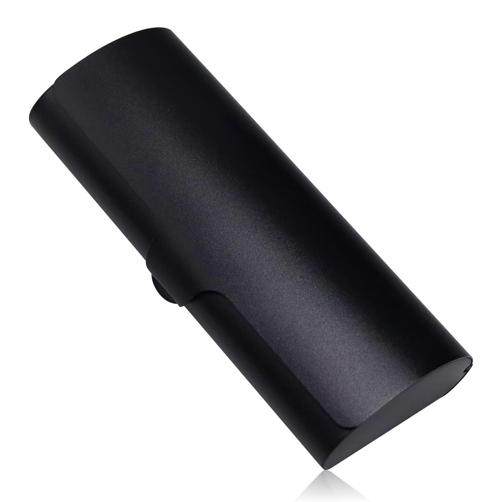 Szcxdkj Unisex Black Slim Aluminium Glasses Case, Lightweight Eyeglasses Case Spectacles Protection Case With Aluminium Outer And Snap Lock For Women Men（Black）