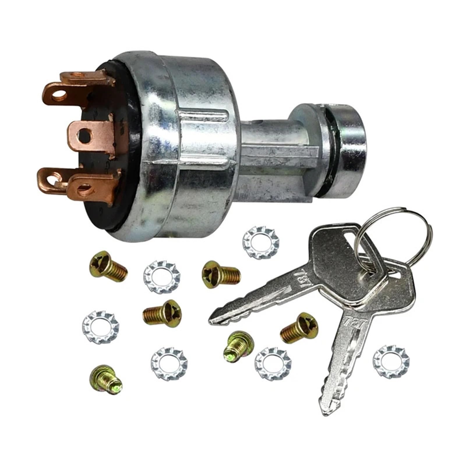 Wattsbvd One Color Ignition Switch With 2Keys 0808610000 Ch11696 194155-52110 Compatible With Excavator Pc100-7 Pc120-6 Pc120-7 Pc130-6