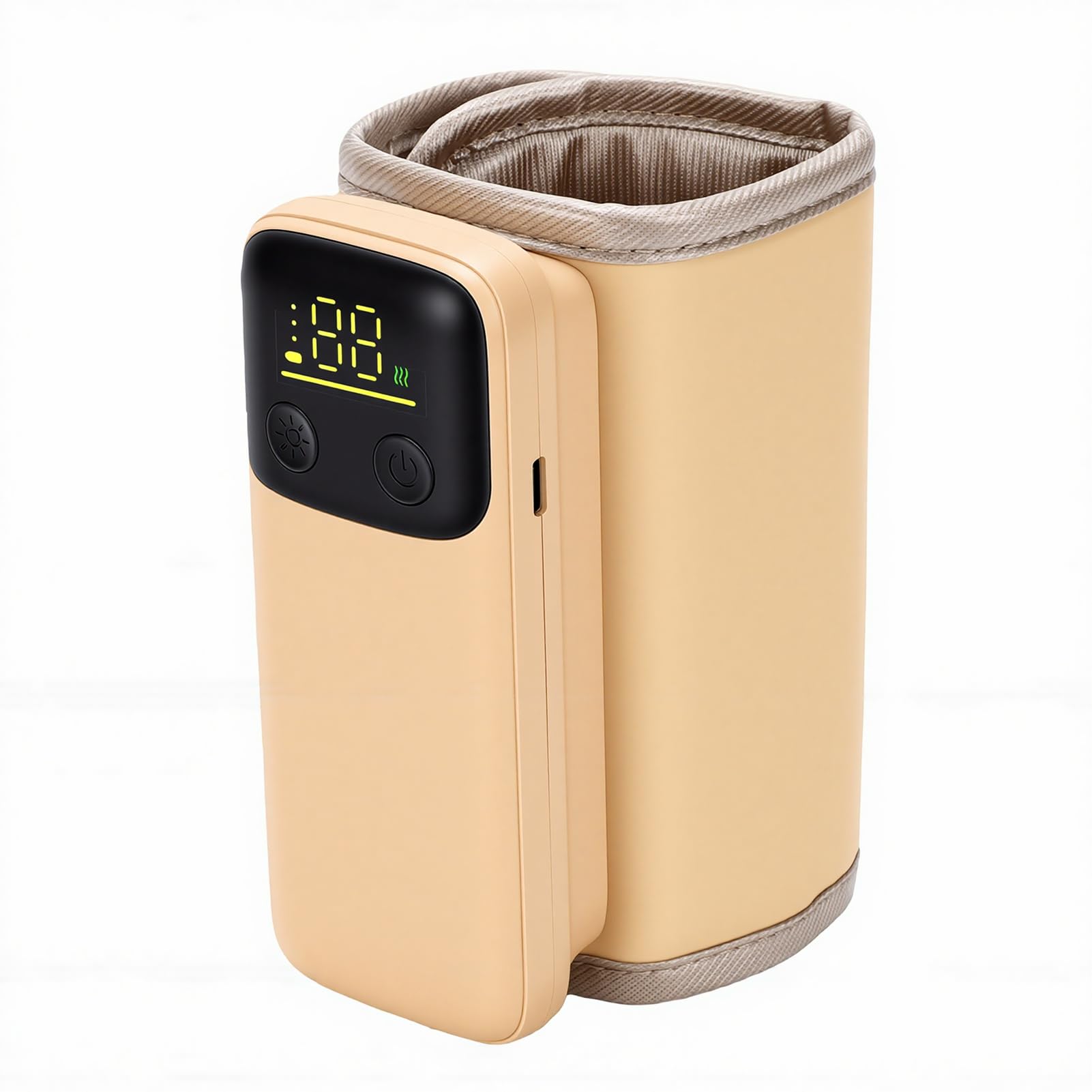 SIXRUN Calentador de Biberones Portátil, Calentador de Leche para Bebés USB con Batería Recargable de 6000 MAh, Calentamiento Uniforme 360 ​​de 98,6 a 131 F, Se Adapta a la Mayoría de Biberones