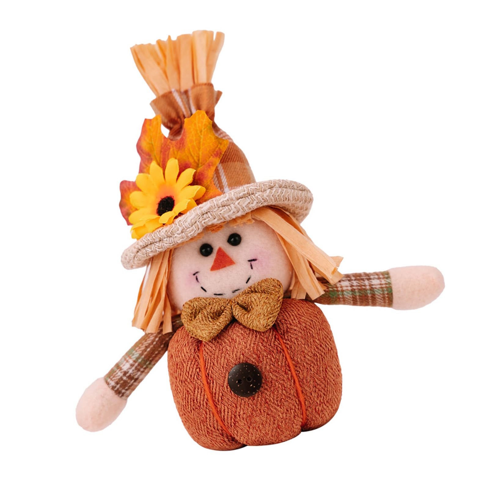 Tsophreniq And Autumn Scarecrows Plush Dolls Thanksgiving Harvest Holiday Hanging Ornament Decors for Home and Harvest Scarecrows Hanging Ornament