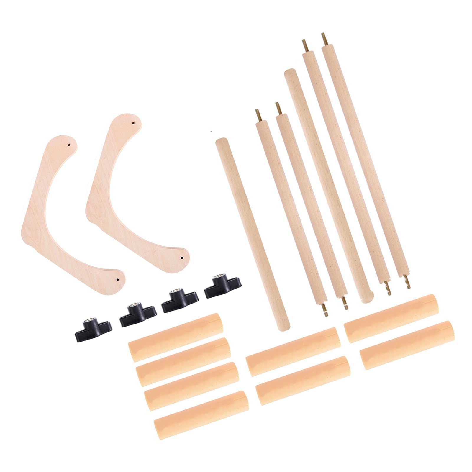 Expandable Wood Embroidery Frame with Ergonomic Scroll Mechanism for Needlework Stitching Sewing Tapestry Craft Project Embroidery Hoop Stand with Scroll