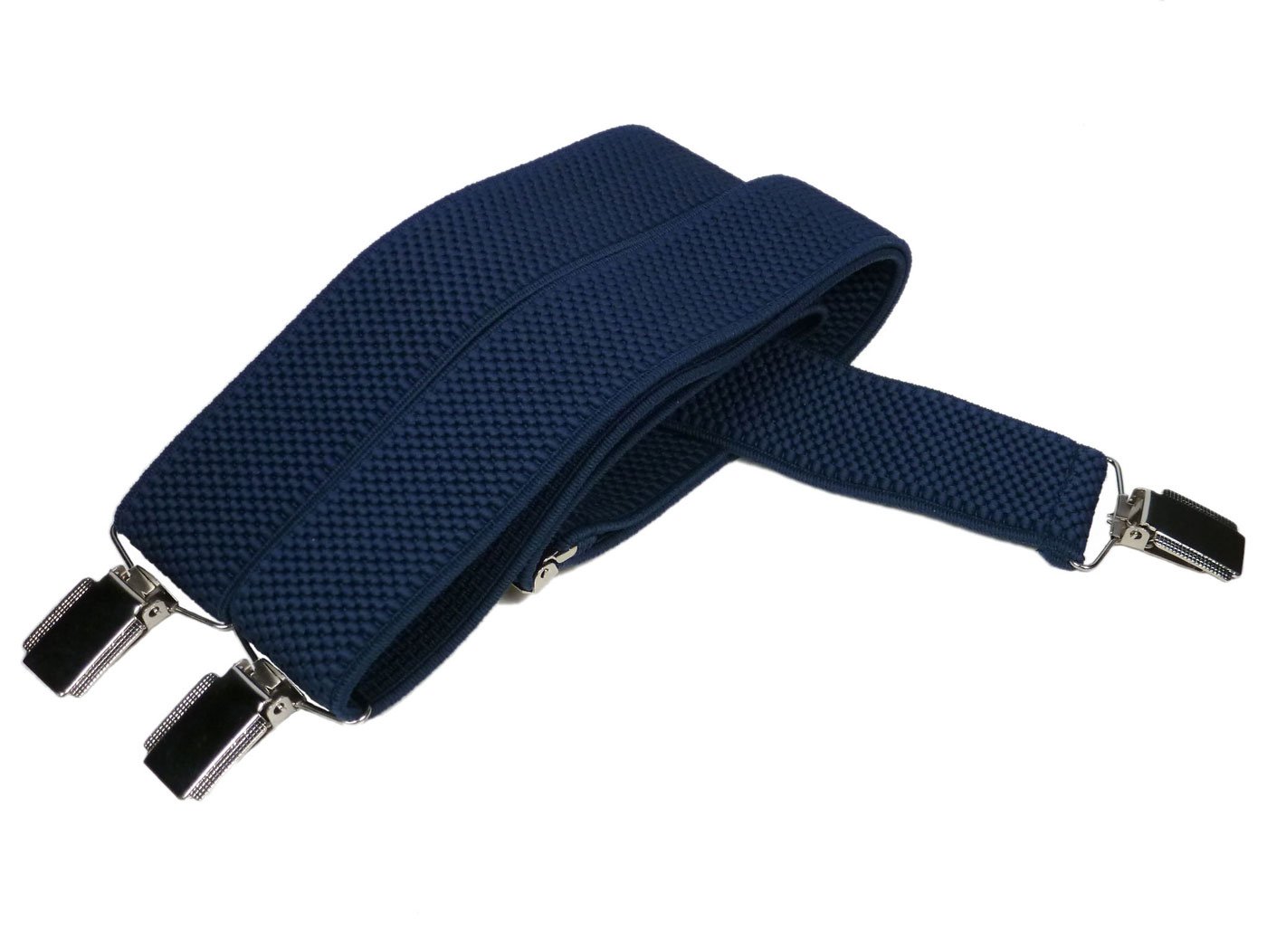 Olata Men's Extra Long XXL fully adjustable Clip on Braces/Suspenders, 3.5cm - Dark Blue