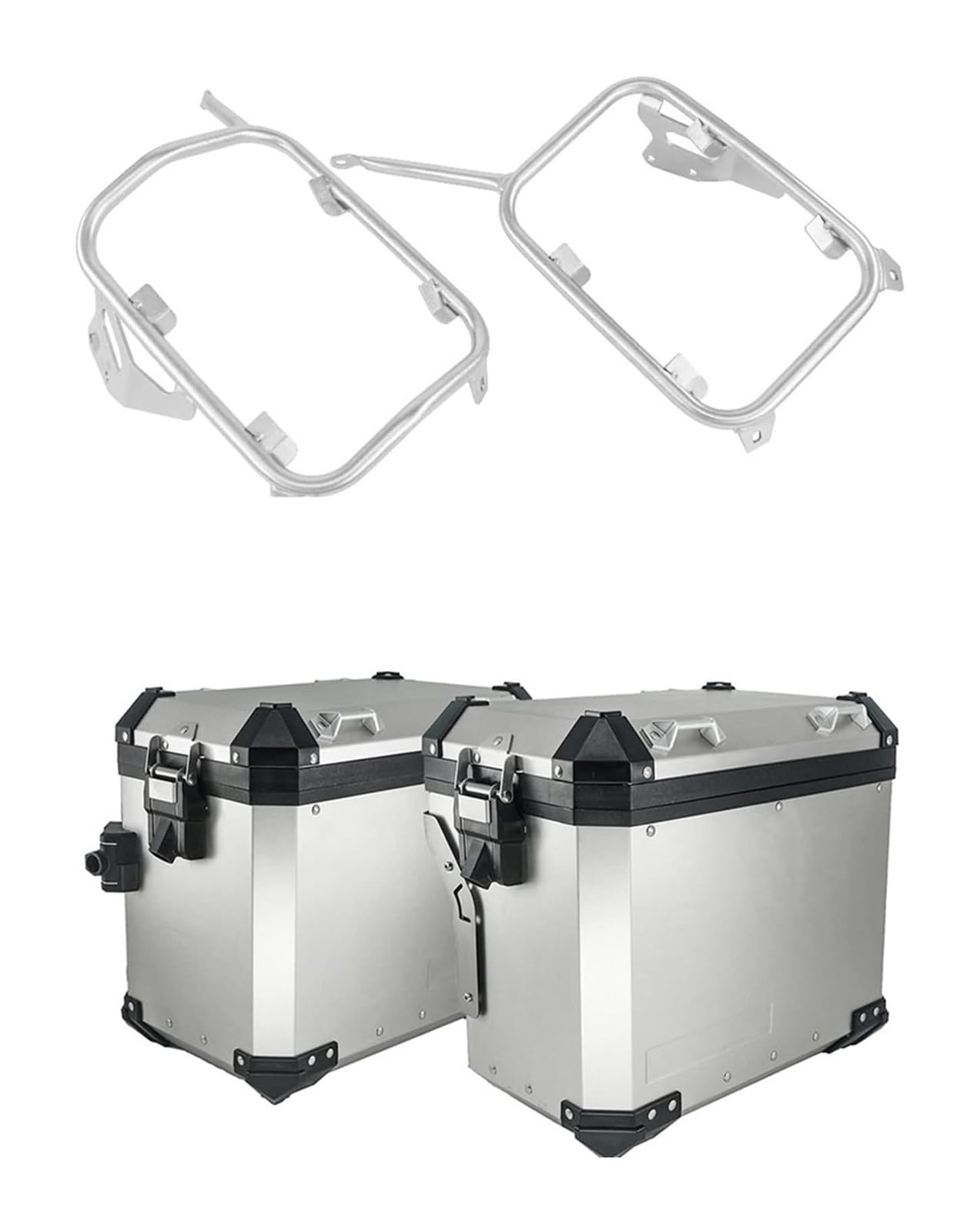 Für XADV 750 XADV750 2017 2018 2019 2020 Motorrad Packtaschen Top Case Aluminium Satteltasche Rack Gepäck Box Edelstahl Halterung Gepäckträger Hinten Motorrad