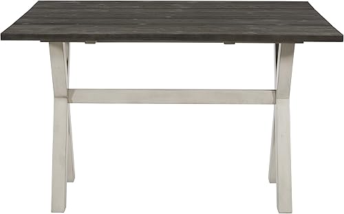 Miniatura 7 de OSP Home Furnishings Kristen Flip-Top Expanding Desk to Dining Table, Charcoal Finish acabado gris oscuro,Acabado gris lavado envejecido