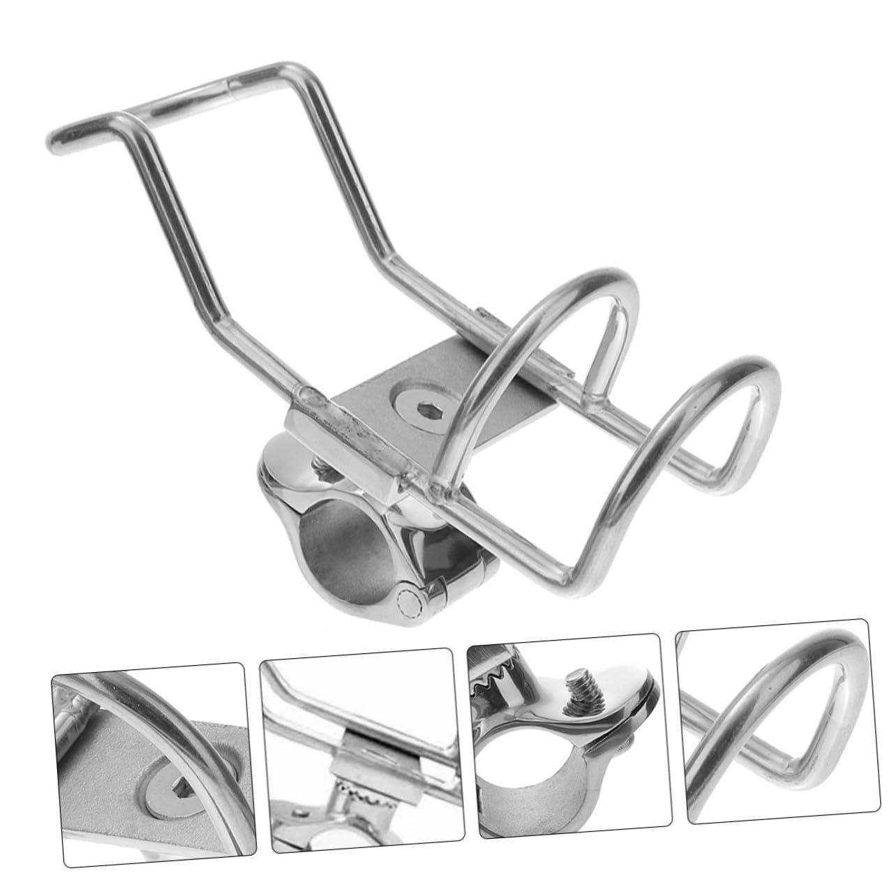 Support de Canne à Pêche Monté sur Rail, Socket 32mm en Acier Inoxydable