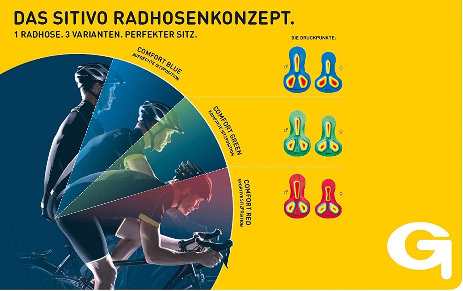 Gonso Sitivo Bib Kurze Herren Träger-Radhose mit Sitivo Comfort Sitzpolster